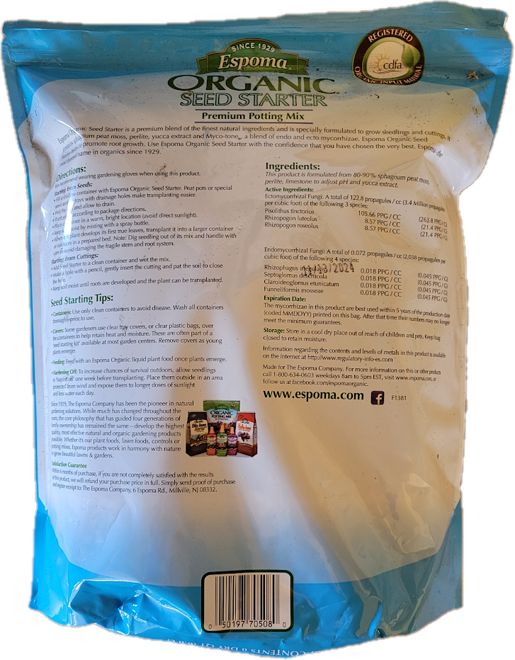 Espoma Organic Seed Starter Mix