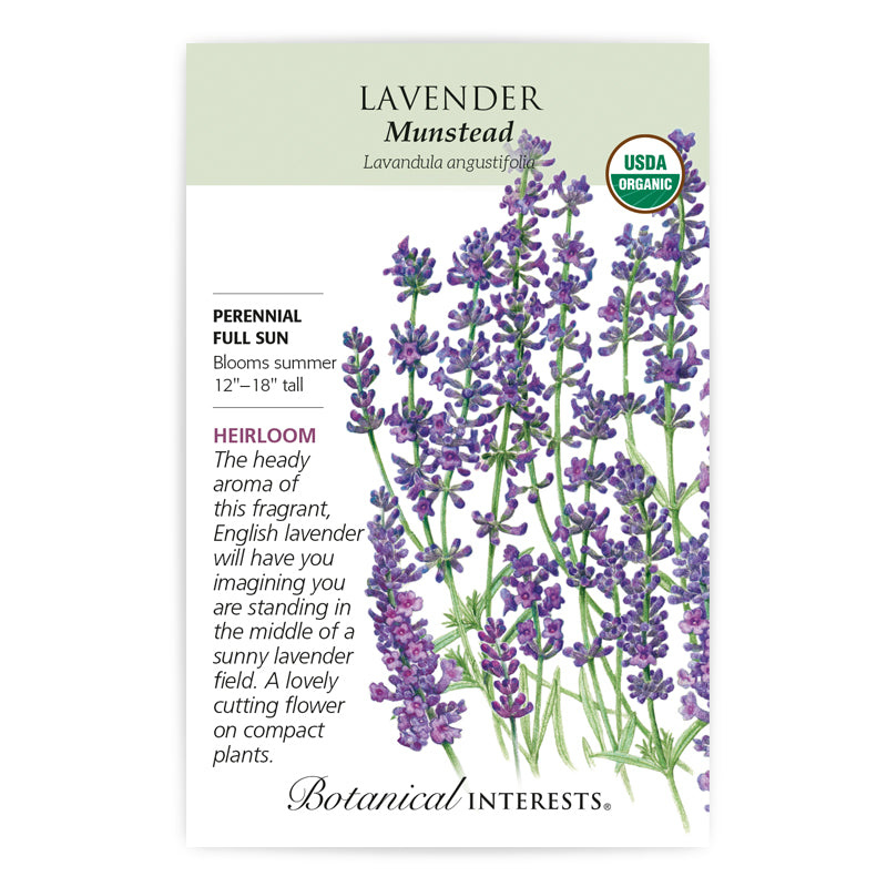 Botanical Interests Lavender Munstead Organic Seeds - CF Hydroponics